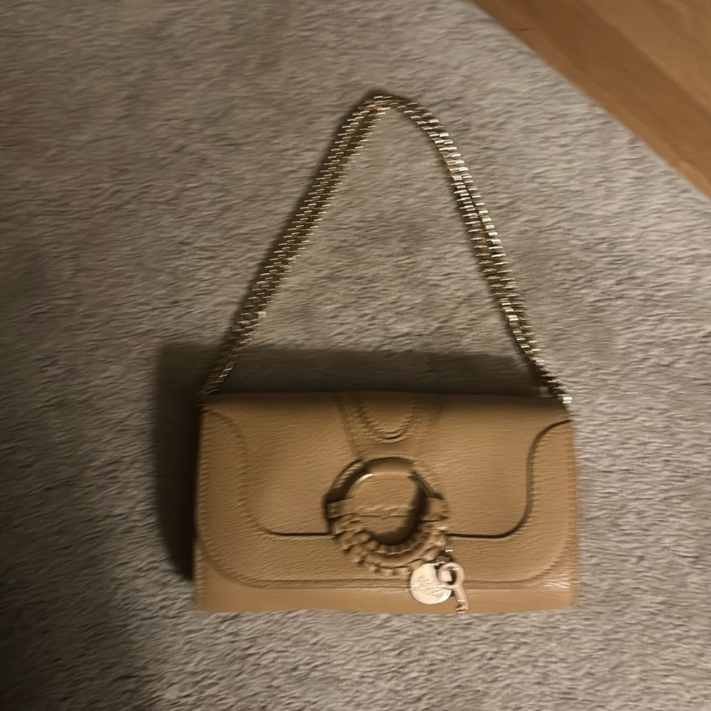 See By Chloe Cream Leather Crossbody Bag